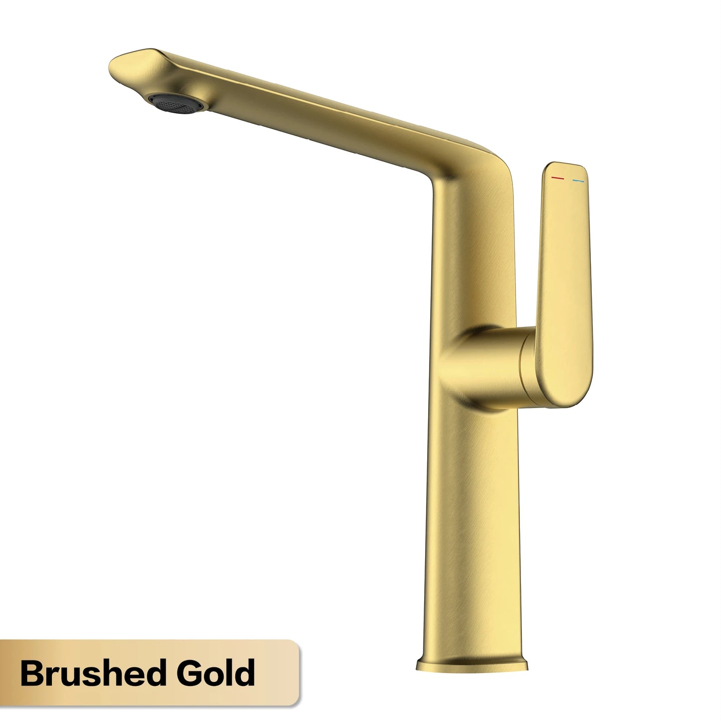 AITANA Luxury Chromium Brass Bathroom Faucet with Simple Design, Single Handle Cold and Hot Dual Control, 2-Function Basin Tap