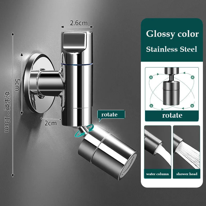 In-wall Single Cold Water Mop Pool Faucet Stainless Steel  Bathroom Cleaning Room Basin Faucet Two Water Outlet Modes