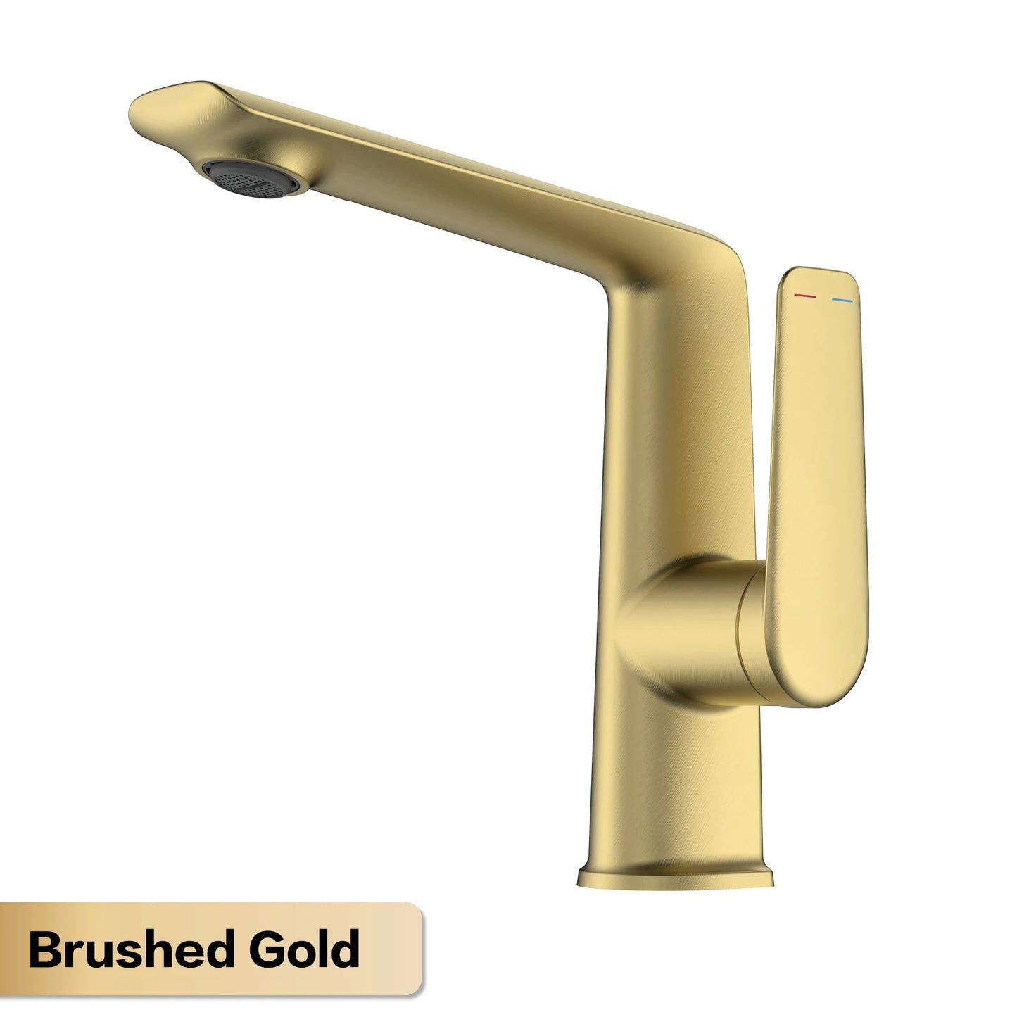 AITANA Luxury Chromium Brass Bathroom Faucet with Simple Design, Single Handle Cold and Hot Dual Control, 2-Function Basin Tap