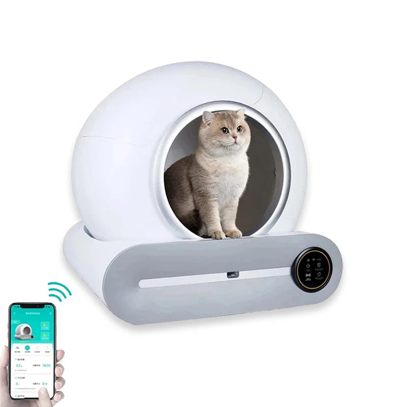 Automatic Smart Cat Litter Box Remotely Self Cleaning App Control Closed Cat Litter Boxes Extra Large Pet Supplies Toilet Tray