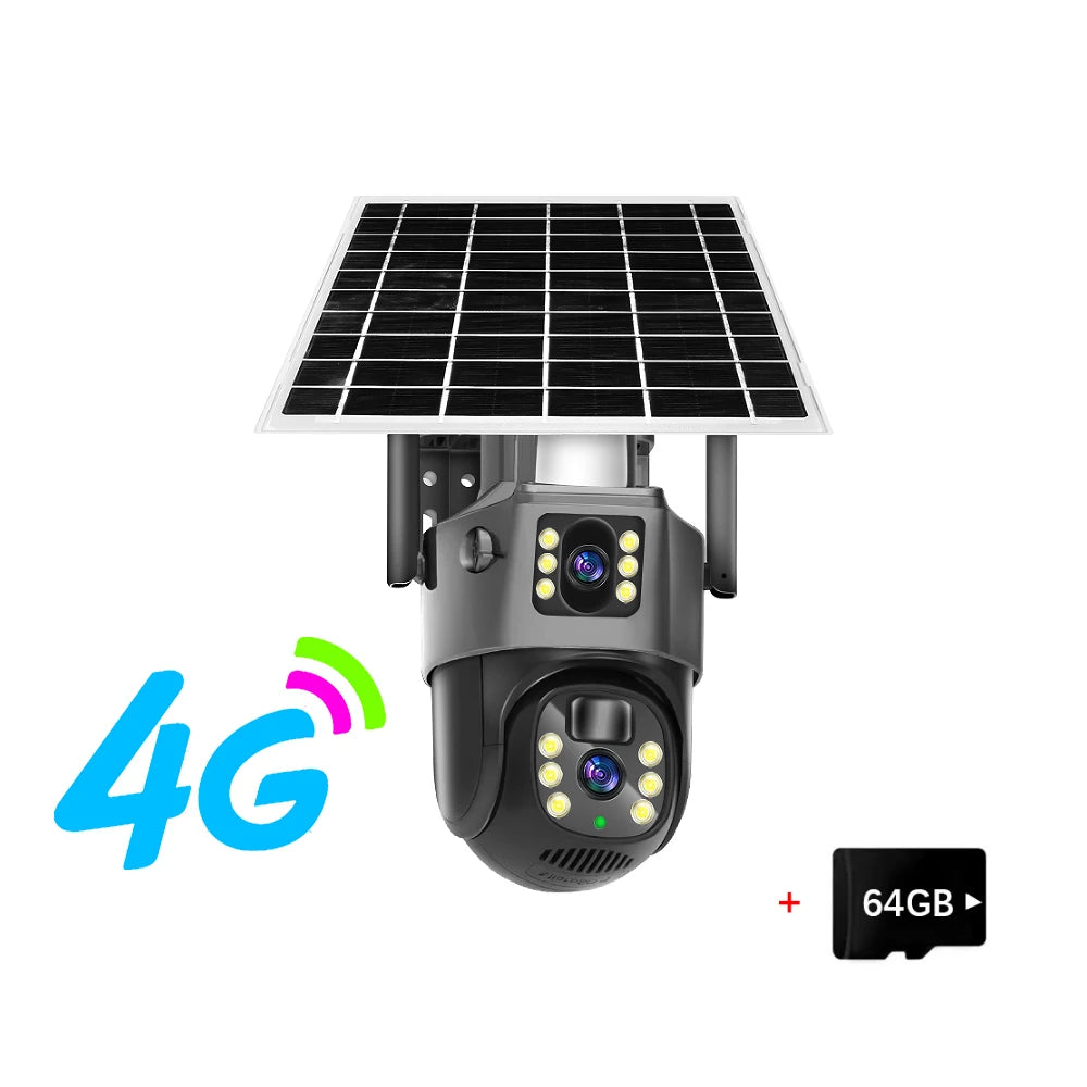 Linook V380 Pro 4K 8MP 4G SIM card solar CCTV wireless camera CCTV outdoor WIFI solar camera 360 built-in battery waterproof