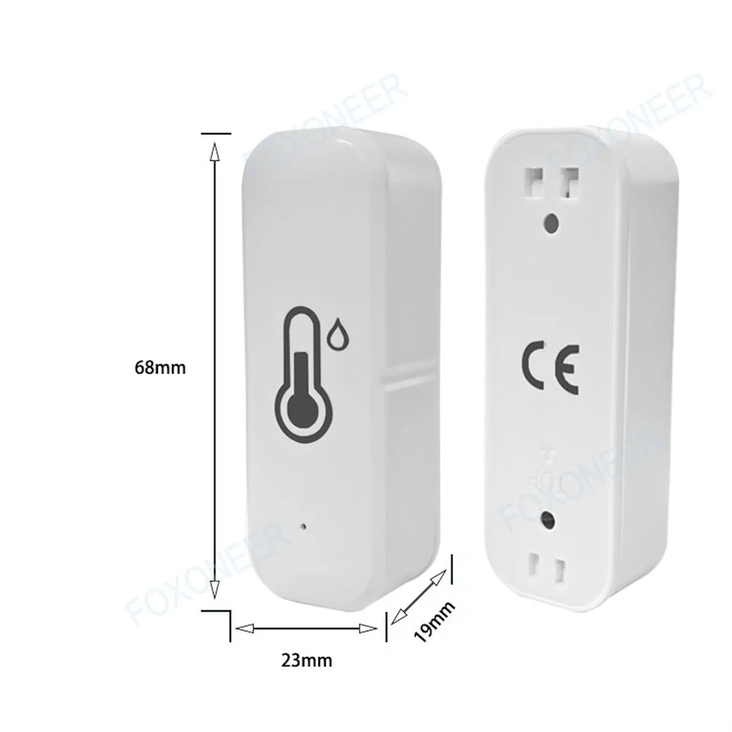 Tuya Zigbee Smart Temperature Humidity Sensor Indoor Hygrometer Controller Monitoring Work with Smart Speaker Alexa Google Home