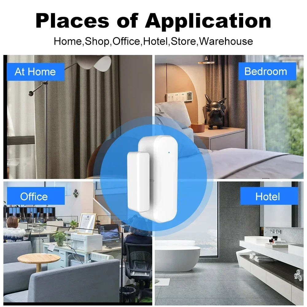 Smart Tuya ZigBee Door Window Sensor Magnetic Security Protection Alarm Smart Home Door Open Closed Detector Alexa Google Home