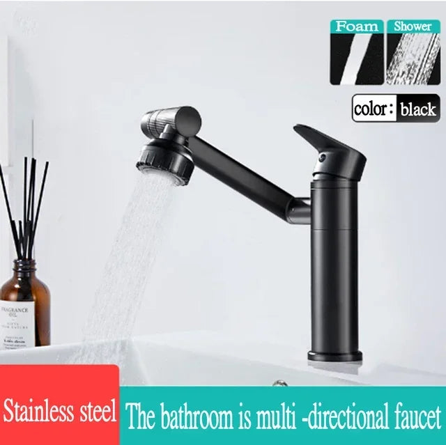 Basin Faucet Modern Bathroom Mixer Tap Black/chrome Wash Basin Faucet Single Handle Hot and Cold Waterfall Faucet