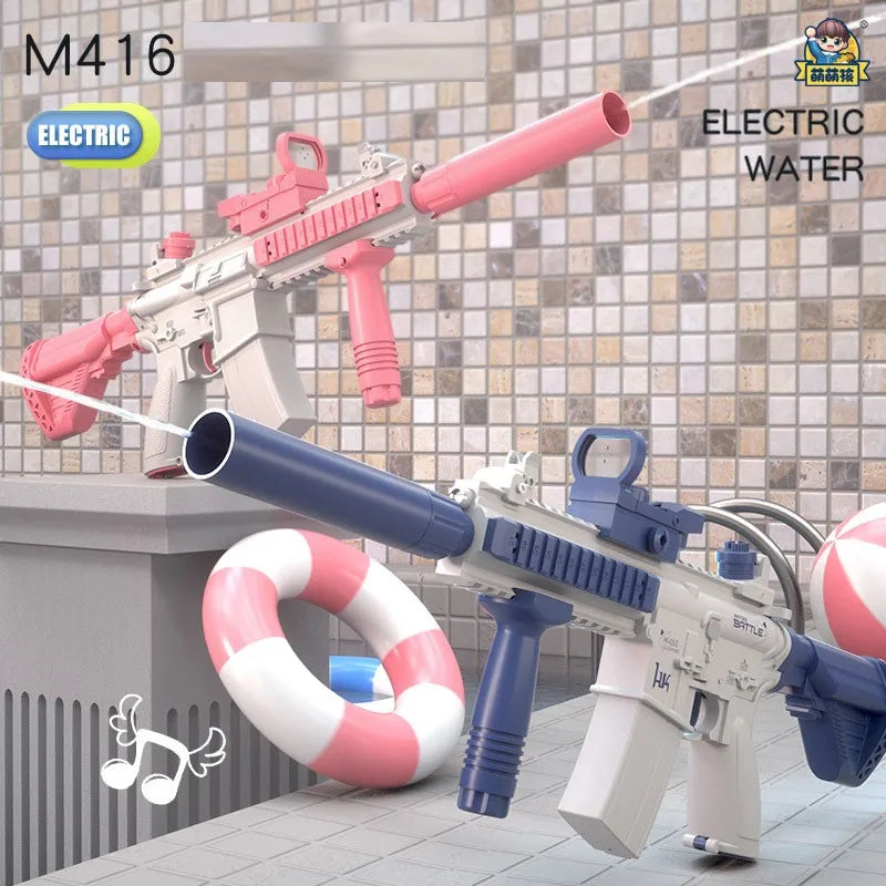 Water Gun Electric Toy High Pressure Full Auto M416 Rifle Water Guns For Adults Boys Girls Summer Games Beach Pool Toys