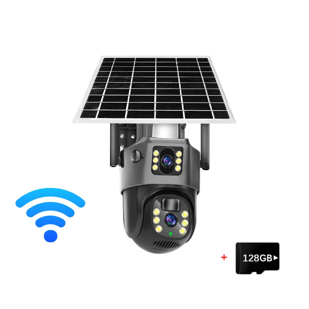 Linook V380 Pro 4K 8MP 4G SIM card solar CCTV wireless camera CCTV outdoor WIFI solar camera 360 built-in battery waterproof