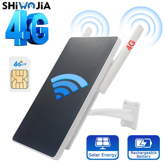 SHIWOJIA 8W 4G/WIFI Solar Router With Solar Panel 15000MA Battery Waterproof