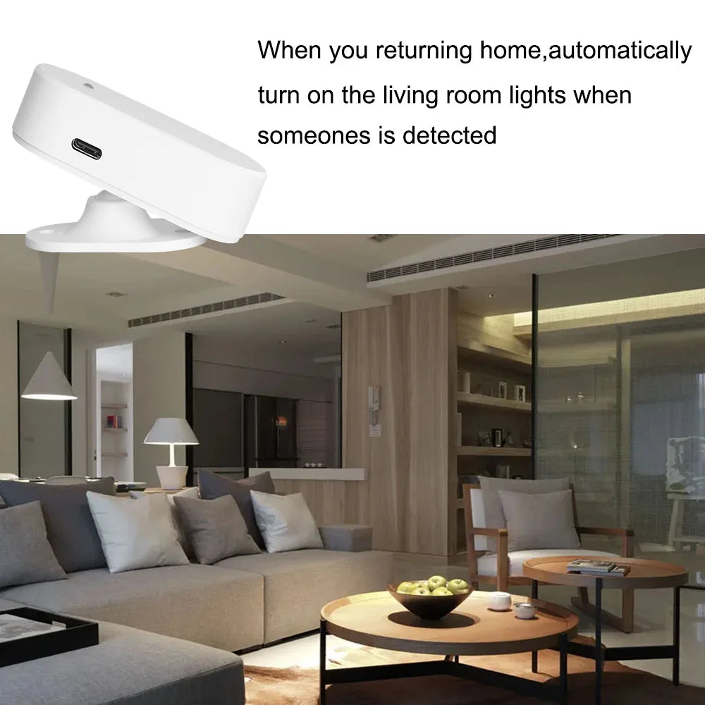 Tuya WiFi / Zigbee Human Presence Detector,Luminance/Distance Detection,  Smart Human Body PIR Sensor Support Home Assistant