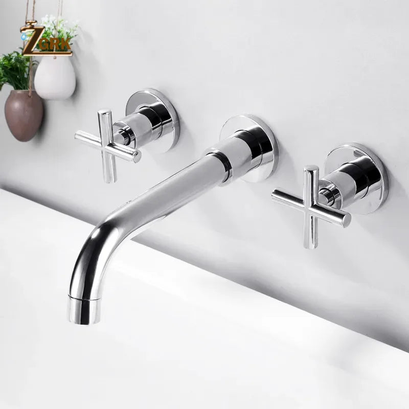 Bathtub Basin Mixer Tap Chrome Antique Brass Bathroom Sink Mixer Tap Faucet Wall Mounted 3 Pcs Black Faucet Dual Handle Sink Tap