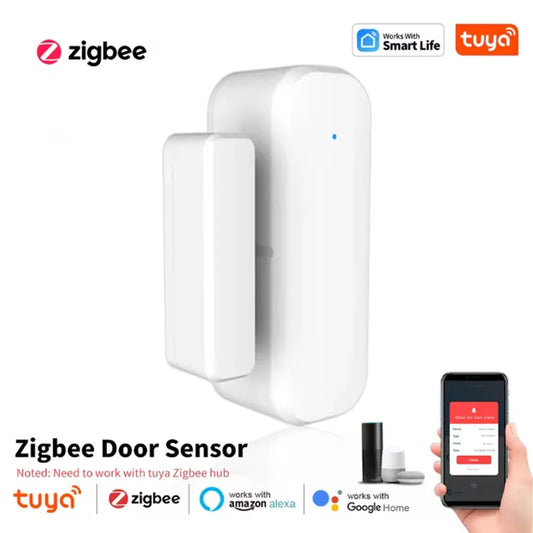 Smart Tuya ZigBee Door Window Sensor Magnetic Security Protection Alarm Smart Home Door Open Closed Detector Alexa Google Home