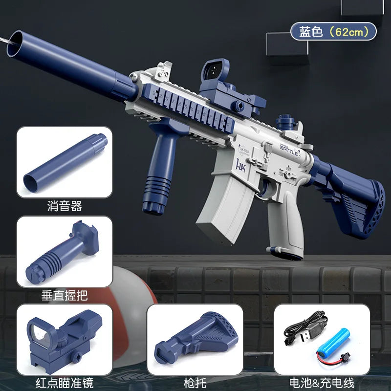 Water Gun Electric Toy High Pressure Full Auto M416 Rifle Water Guns For Adults Boys Girls Summer Games Beach Pool Toys