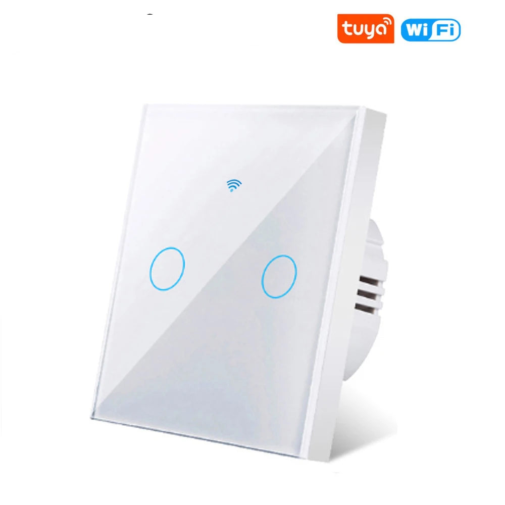 Tuya Smart Life Light Switch WiFi Touch Sensor Smart Switch App Remote Control No Neutral Wire 110V 220V For Alexa Google Home