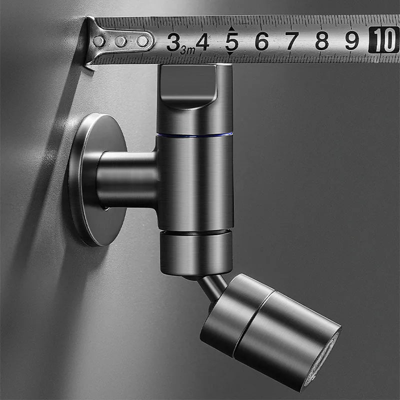 In-wall Single Cold Water Mop Pool Faucet Stainless Steel  Bathroom Cleaning Room Basin Faucet Two Water Outlet Modes