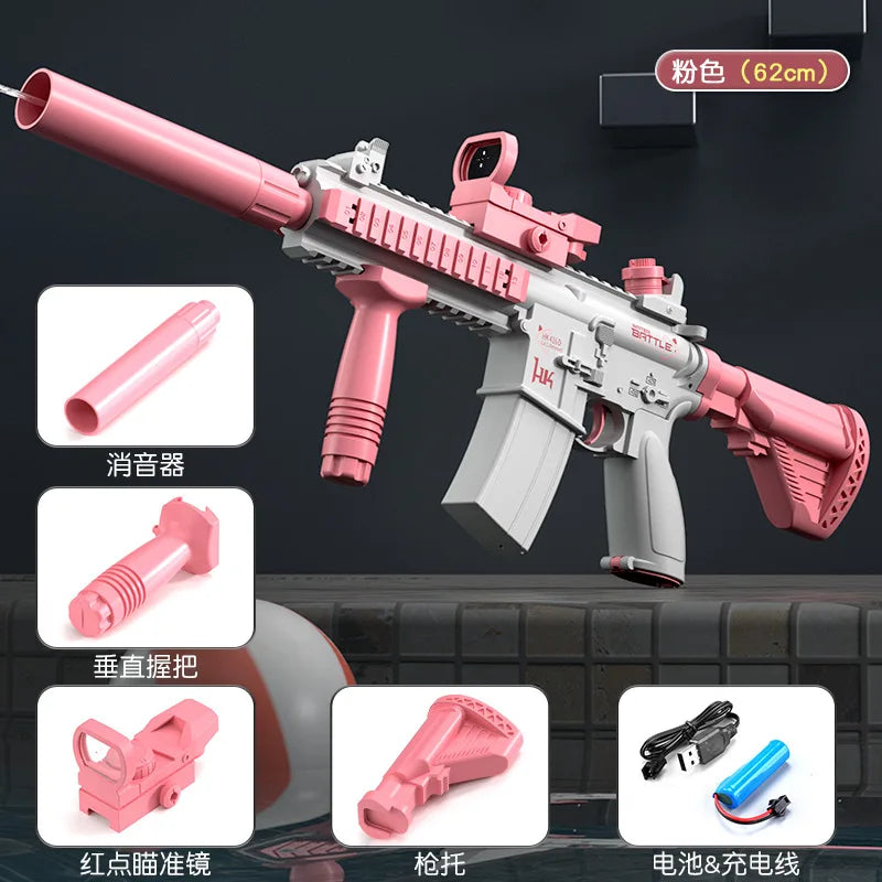 Water Gun Electric Toy High Pressure Full Auto M416 Rifle Water Guns For Adults Boys Girls Summer Games Beach Pool Toys