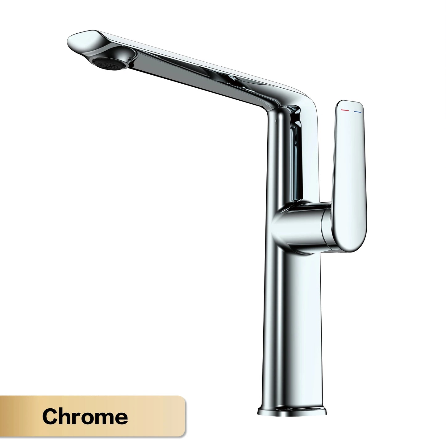 AITANA Luxury Chromium Brass Bathroom Faucet with Simple Design, Single Handle Cold and Hot Dual Control, 2-Function Basin Tap