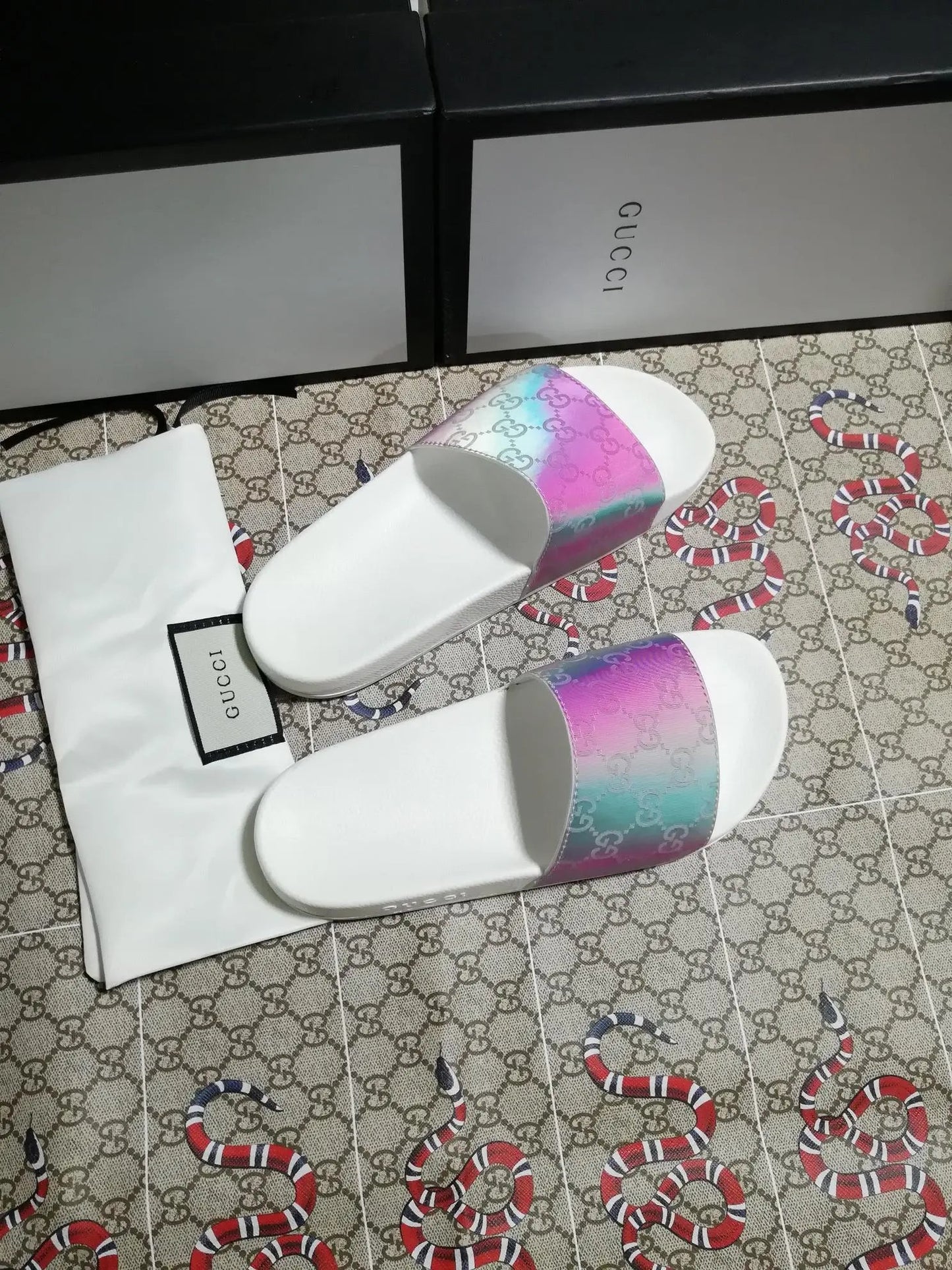 Colorful GUCCI slippers Beach casual couple slippers