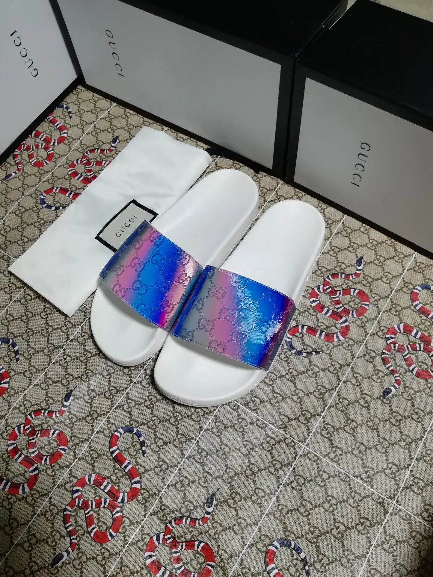 Colorful GUCCI slippers Beach casual couple slippers