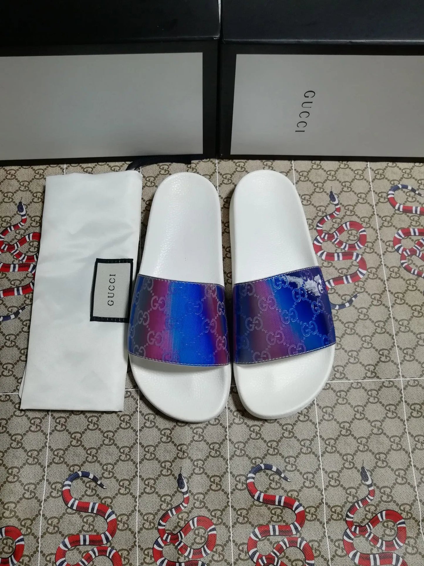 Colorful GUCCI slippers Beach casual couple slippers