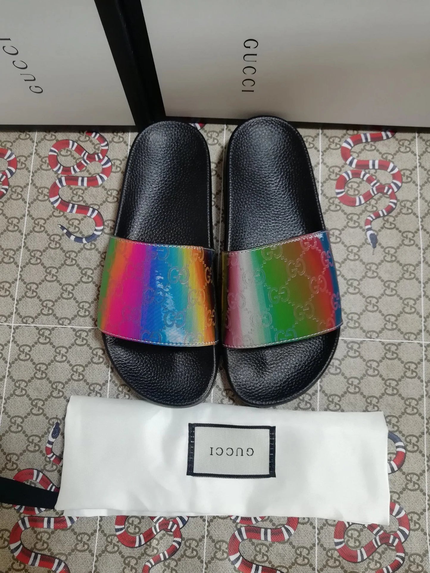 Colorful GUCCI slippers Beach casual couple slippers