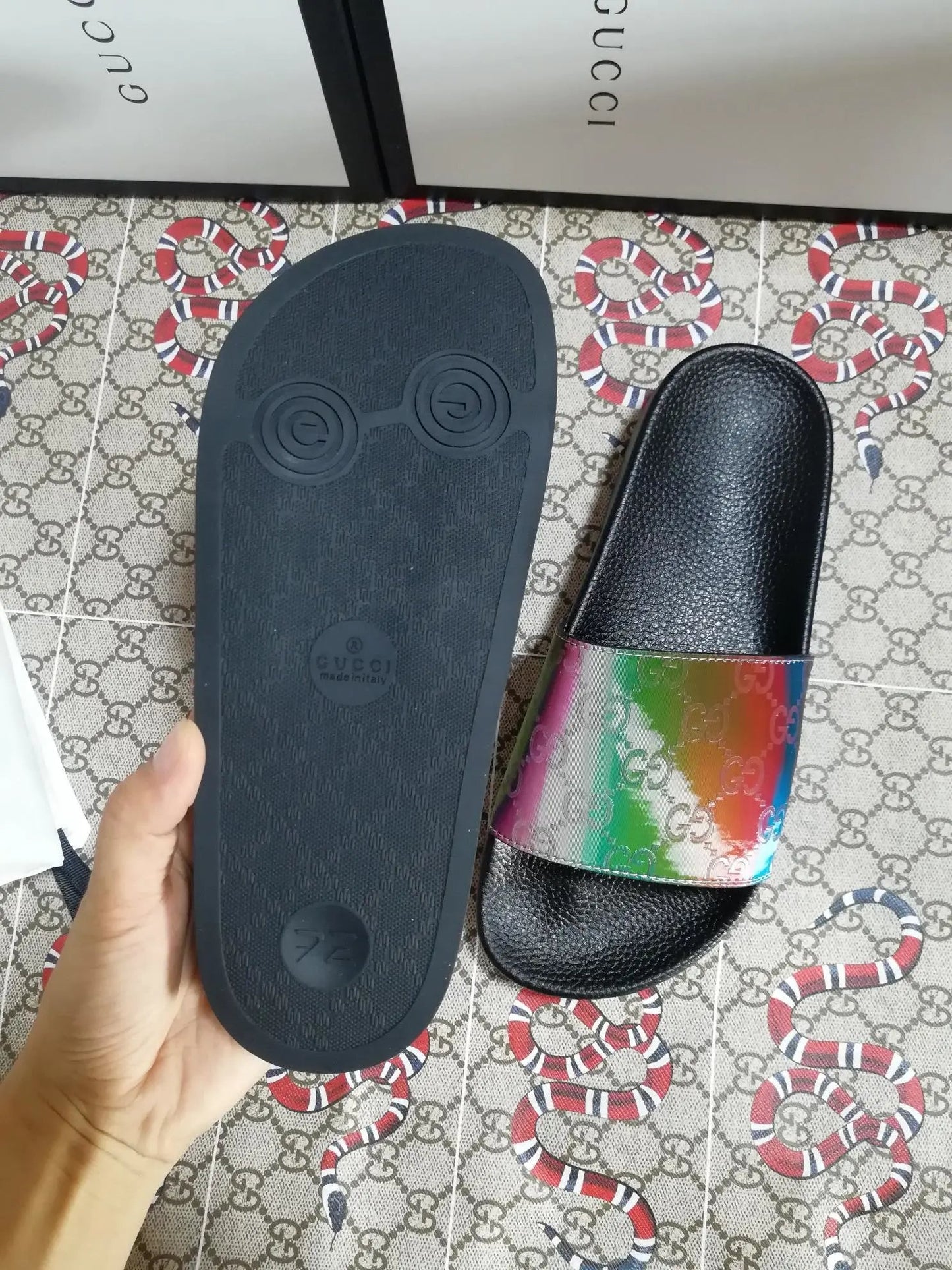 Colorful GUCCI slippers Beach casual couple slippers