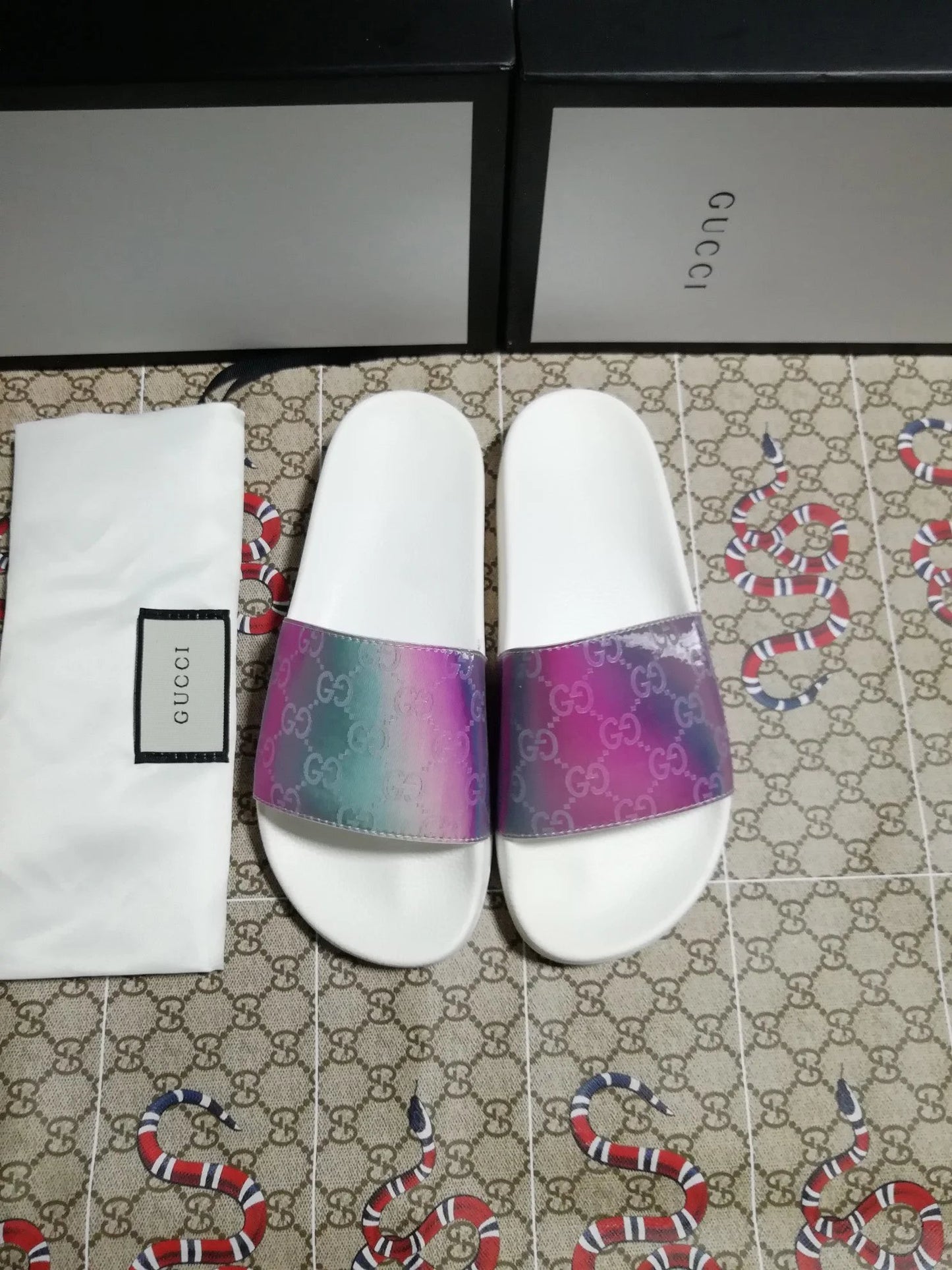 Colorful GUCCI slippers Beach casual couple slippers