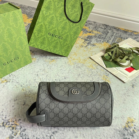 GUCCI toiletry bag Grey glue size: 27x13x28 cm