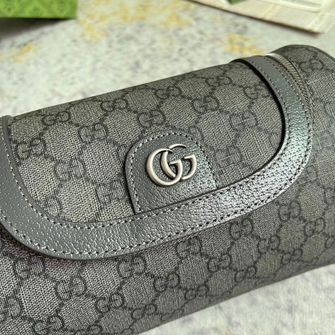 GUCCI toiletry bag Grey glue size: 27x13x28 cm