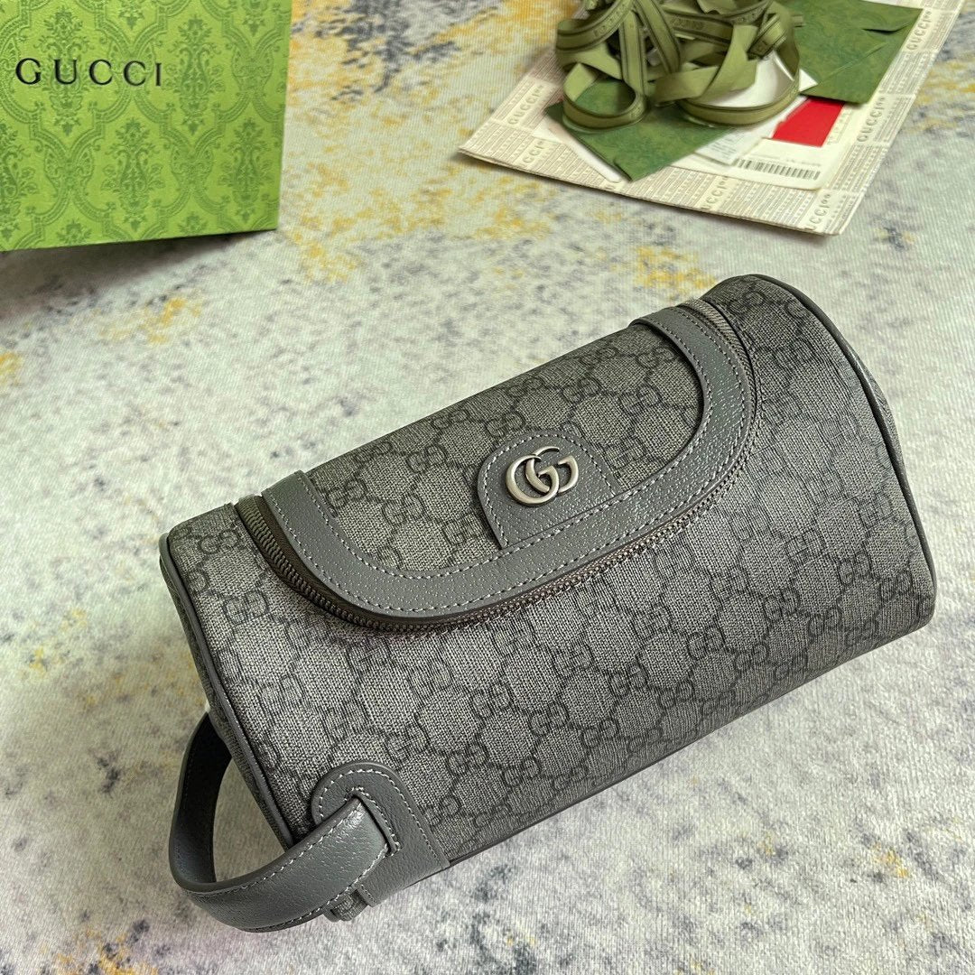 GUCCI toiletry bag Grey glue size: 27x13x28 cm