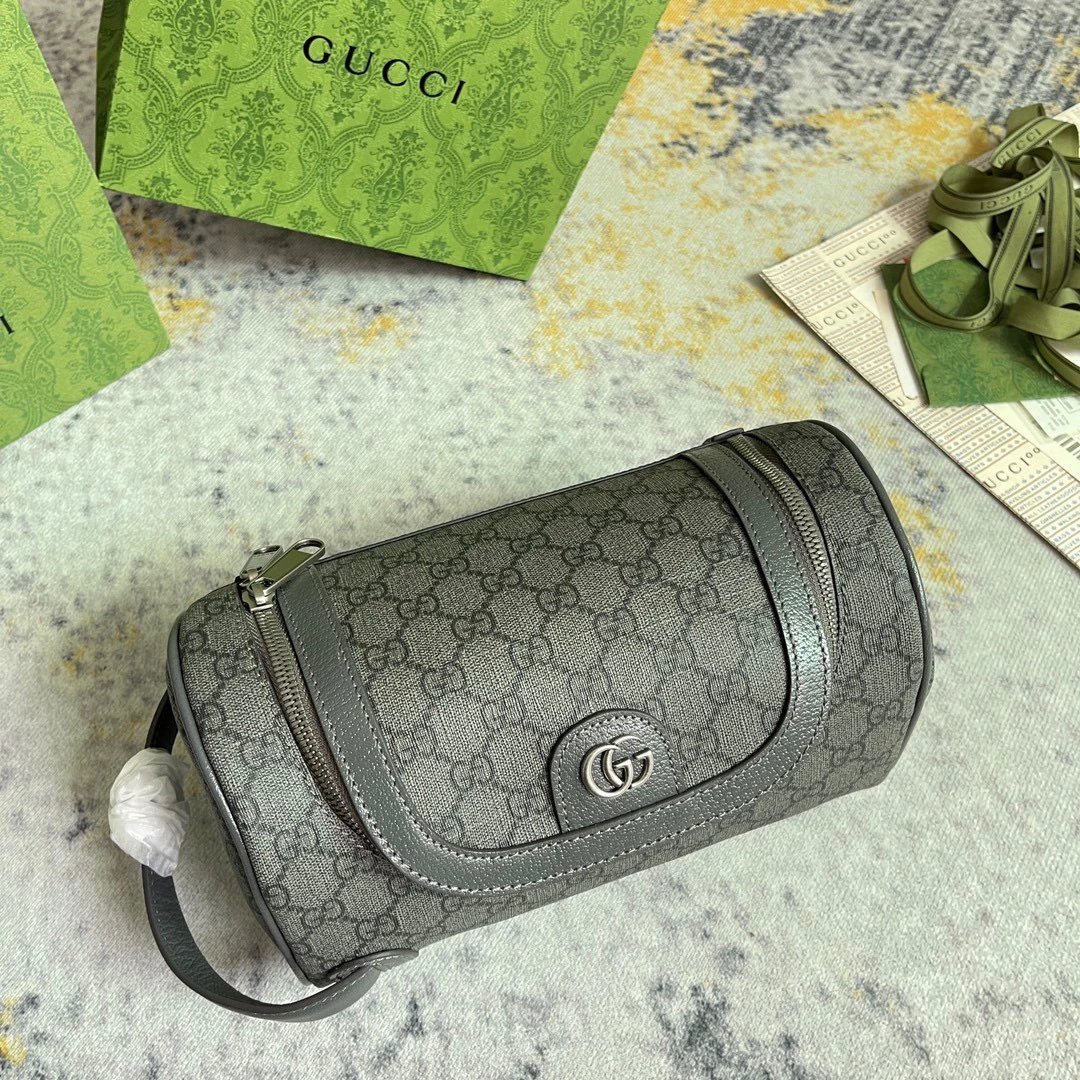 GUCCI toiletry bag Grey glue size: 27x13x28 cm